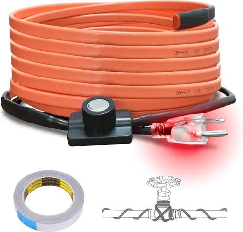 Vista 14 de Cupohus - Cinta térmica de 3 pies para tuberías de agua con termostato