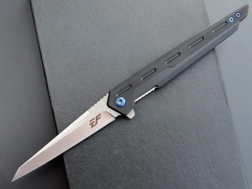 Vista 3 de Eafengrow EF948 Cuchillo plegable D2 hoja de acero + mango G10 cuchillo de camping al aire libre EDC cuchillos de herramientas (negro)