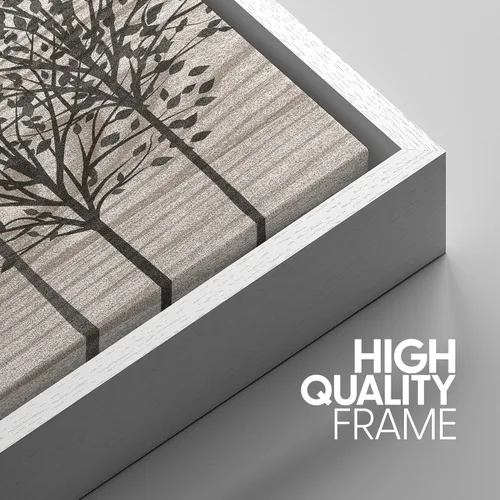 Vista 94 de SIGNWIN Lienzo enmarcado para pared, juego de arte de collage de hojas transparentes en blanco y negro, ilustraciones de naturaleza silvestre, arte