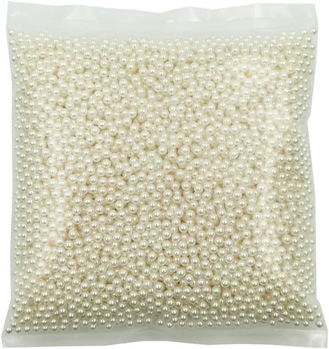 Vista 5 de INSPIRELLE 2600 perlas de imitación de ABS negras sin perforar para rellenos de jarrón, cuentas de maquillaje sin agujero de 0.236 pulgadas