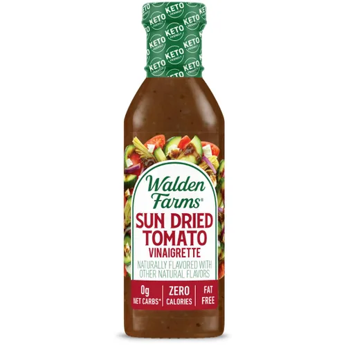 Vista 10 de Walden Farms Vinagreta balsámica de pera y blanca, sin calorías, sin gluten, baja en carbohidratos, apta para dieta cetogénica, vegana, sin azúcar
