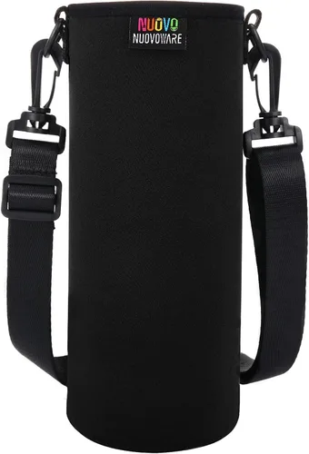 Vista 23 de Nuovoware Soporte para botella de agua con correa, 20-40 oz, negro carbón Negro (Charcoal Black)