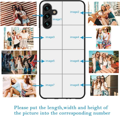 Vista 2 de Funda de teléfono personalizada para Samsung Galaxy A13 5G, funda protectora de TPU suave y resistente a los arañazos y a los golpes