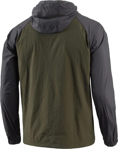Vista 4 de Chaqueta de lluvia con capucha Anorak con capucha y resistente al agua para hombre