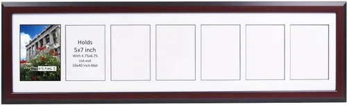 Vista 17 de Creative Picture Frames Marco de Fotos Negro con 2 Aberturas de Vidrio que Contiene Fotografías de 5 por 7 Pulgadas con Paspartú Negro de 10X12