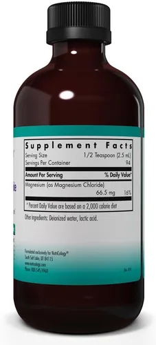 Vista 2 de NutriCology Cloruro de magnesio líquido - Soporte óseo, forma biodisponible - 8.0 fl oz (8 fl oz)