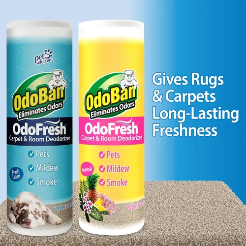 Vista 5 de OdoBan OdoFresh Polvo Desodorante para Alfombras y Habitaciones para Olores y Hedores del Hogar, Incluye Humo, Orina de Mascotas, Perros y Arena