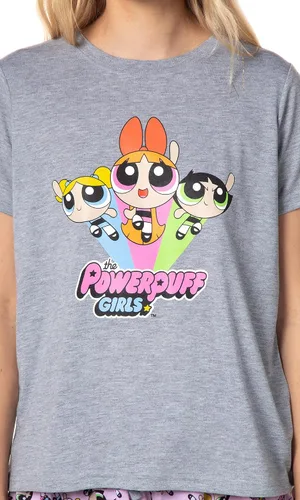 Vista 4 de INTIMO The Powerpuff - Conjunto de pijama para mujer, serie de televisión y personajes para dormir
