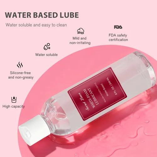 Vista 3 de Secret Lover Lubricante sexual de espuma blanca, lubricante personal líquido a crema activado por fricción para mujeres y hombres, fórmula suave