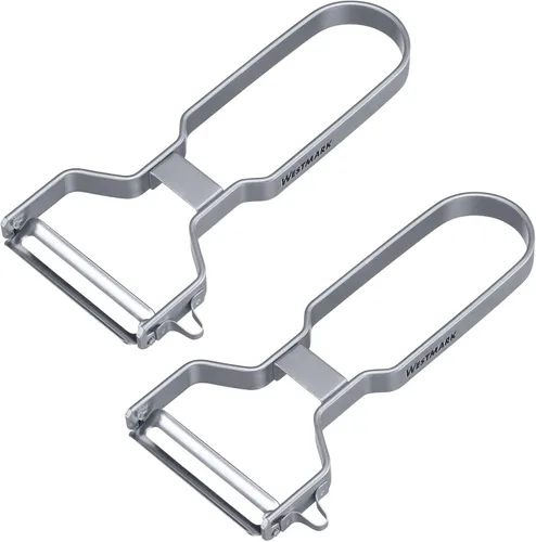 Vista 5 de Westmark Pelador con cuchillas dentadas de 2 filos, ideal para pelar tomate, kiwi, mango, pimientos y más, diestros y zurdos, acero inoxidable Hoja