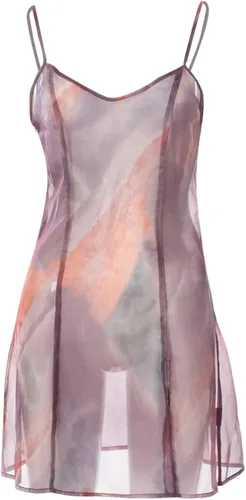 Vista 5 de Minivestido sexy de satén de corte bajo para mujer, vestido corto Y2K, sin espalda, tirantes delgados, vestido corto de verano para salir por