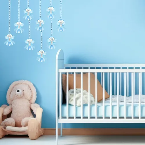 Vista 7 de Remuuly 60 piezas de chupetes de baby shower, lindo elefante acrílico, chupete de regalo de fiesta, chupetes para niñas, niños, baby shower, fiesta