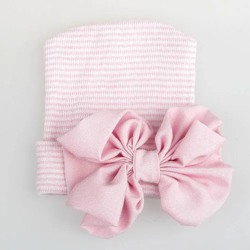 Vista 3 de Gorras y manoplas para recién nacidos, gorro de hospital para recién nacidos, guantes antiarañazos, set de regalo para niños y niñas
