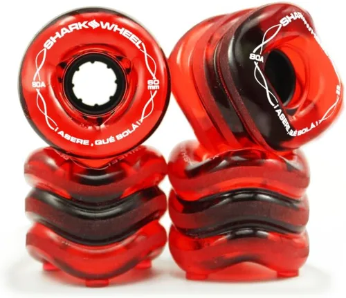 Vista 11 de Shark Wheel 60 mm ruedas para Longboard de crucero, Fórmula DNA, juego de 4 ruedas Negro