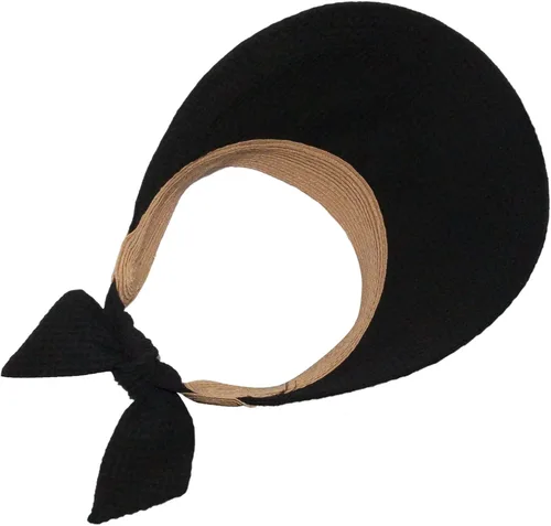 Vista 3 de Sombrero de visera de ala ancha para mujer, para verano, playa, deportes, golf, tenis, plegable