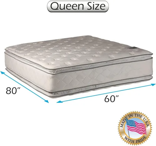 Vista 2 de DS Solutions Princess - Colchón Queen de 2 lados de felpa suave solo con protector de colchón, parte superior de almohada, ortopédico, sistema
