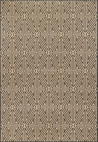 Vista 6 de nuLOOM Harvey - Alfombra abstracta de enrejado para interiores y exteriores, 4 x 6, carbón