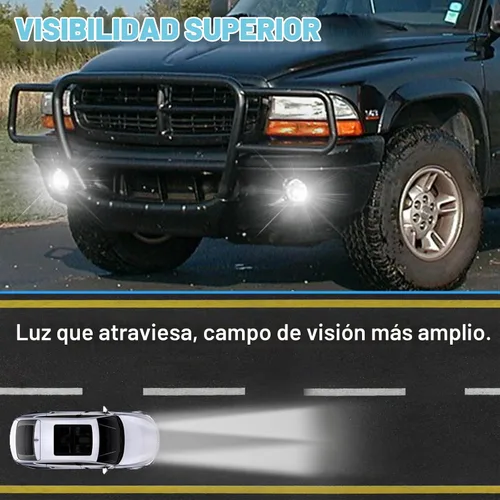 Vista 2 de Luces antiniebla LED y DRL para compatibles con Dodge Dakota 1997 1998 1999 2000/Dodge Durango 1998-2000, un par de luces antiniebla delanteras