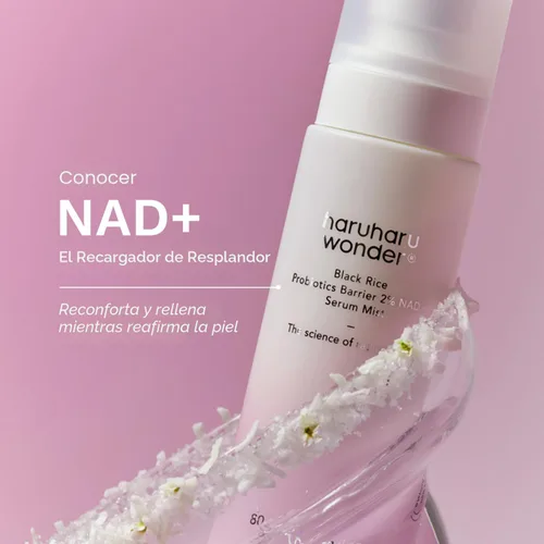 Vista 4 de HARUHARU Wonder Black Rice Probiotics 2% NAD+ Serum Mist, Bruma ultrafina, hidratante y rellenante, soporte de barrera, para piel sensible