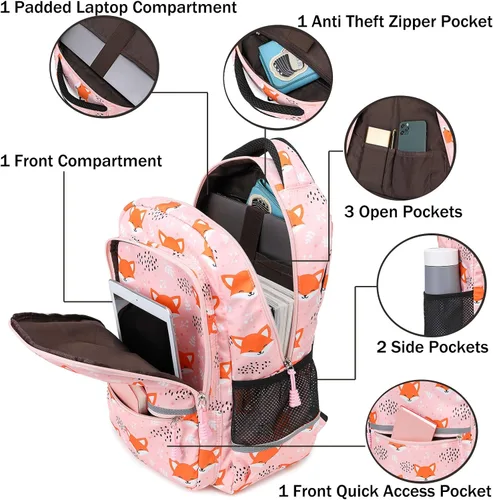 Vista 4 de Mochilas escolares para niñas niños y adolescentes