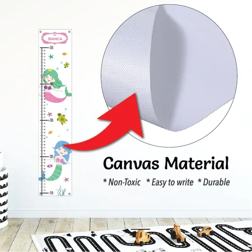 Vista 6 de Tabla de crecimiento de lona personalizada para niños, tabla de altura, bandera de tabla de crecimiento, planeta