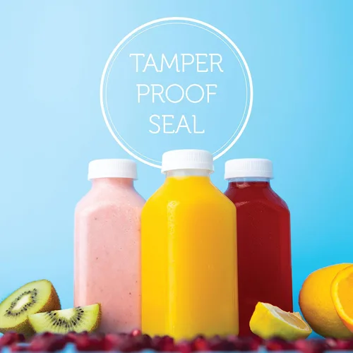 Vista 2 de Diplastible Botellas de jugo desechables de 12 onzas con tapas, paquete de 24