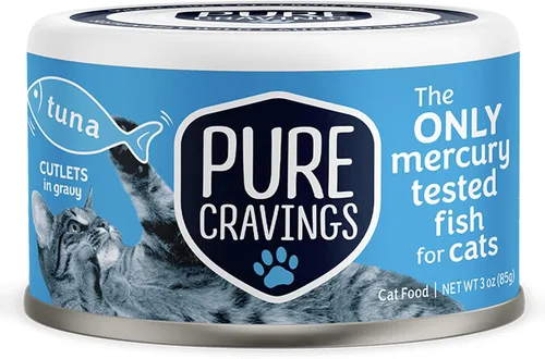 Vista 10 de Pure Cravings - Comida húmeda para gatos, filetes de caballa en salsa, cada captura es probada para mercurio, lata húmeda de pescado para gatos, sin