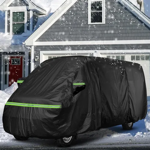 Vista 7 de Cubierta impermeable personalizada de cobertura completa para camioneta para Ram ProMaster y Ford Transit Van 2014-2024 con techo bajo
