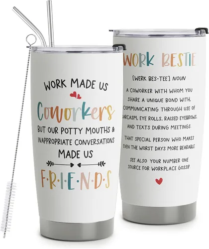 Vista 8 de Tazas de Mejor Amiga - Tazas de Viaje de 20oz para Mejores Amigas y Amigos - Regalos de Cumpleaños de Mejor Amiga