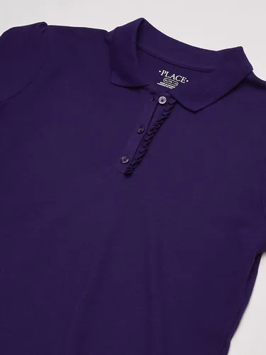 Vista 2 de The Children's Place girls Uniform Ruffle Pique Polo