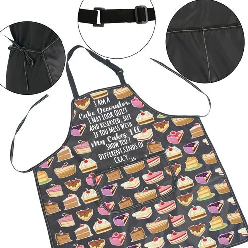 Vista 3 de JNIAP Regalo para amantes de la repostería, delantal de pastelería, chef de pastelería, regalo para estudiantes