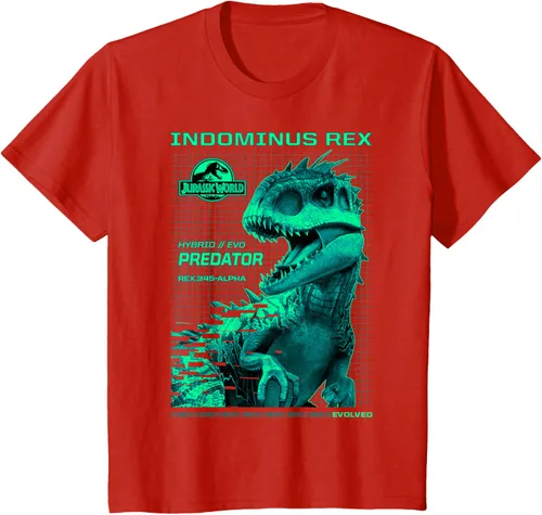 Vista 3 de Jurassic World Indominus Rex Hybrid Predator T-Shirt Small Negro