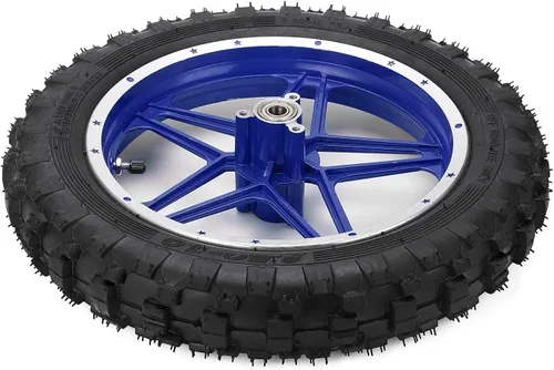 Vista 7 de Conjunto de rueda trasera, rueda trasera de 2.5 a 10 pulgadas, repuesto antideslizante para mini moto de cross de 2 tiempos (azul)