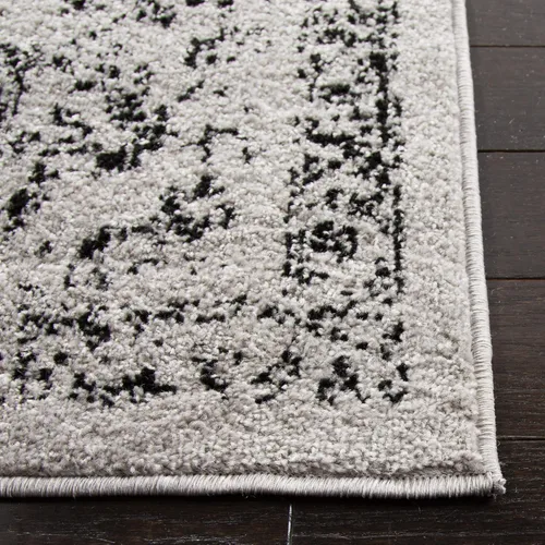 Vista 4 de Safavieh colección Adirondack - Alfombra de pasillo, 2 pies 1 pulg x 6 pies, gris y negro, diseño oriental desgastado, no desprende pelusa, fácil