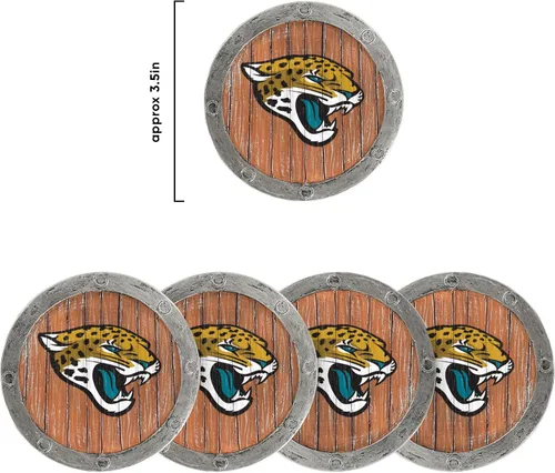 Vista 43 de FOCO NFL Team Logo 5-Pack Barrel Beverage Drink Coaster Set