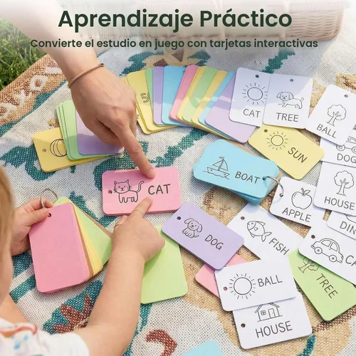 Vista 5 de Koogel 1500 tarjetas flash para estudiar con anillos de metal, 2.2 x 3.5 pulgadas, tarjetas de índice de colores a granel, blocs de notas pequeñas