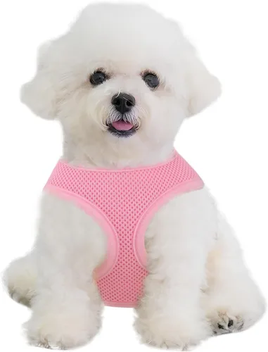 Vista 28 de MoNiBloom Arnés para perro de tamaño pequeño, chaleco acolchado suave para cachorros para caminar, correr, entrenar - negro, XS