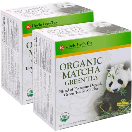 Vista 8 de Uncle Lee's - Bolsas de té verde matcha orgánico, 40 unidades, ricas en antioxidantes, bajas en cafeína, mezcla naturalmente energizante