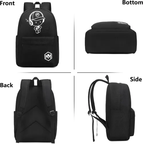 Vista 7 de Mochila escolar para estudiantes, mochila de viaje para adolescentes
