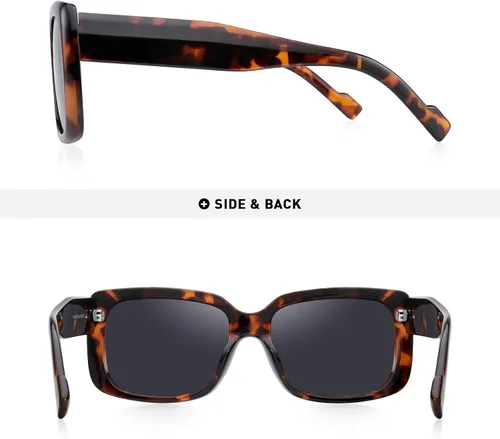 Vista 4 de Retro Vintage Sunglasses Square Rectangle 90s Glasses Trendy for Women Aesthetic Accessories
