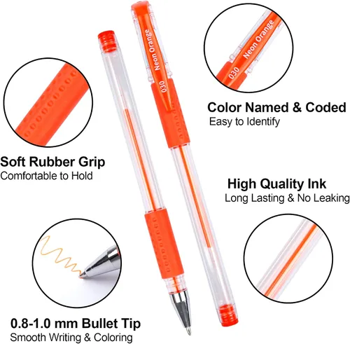 Vista 4 de Lelix Bolígrafos de gel, paquete de 120 bolígrafos de gel, 60 colores únicos con 60 recambios para adultos, libros de colorear, dibujo, garabatos