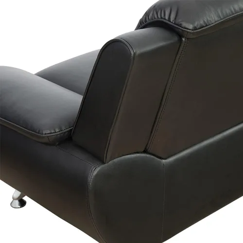 Vista 6 de Moderno juego de muebles de sala de estar, juego de sofá de cuero para sala de estar, sofá de cuero para la oficina