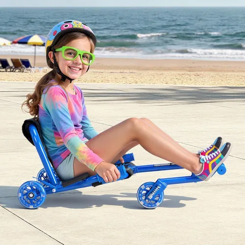 Vista 8 de VEVOR Scooter Ride on Scooter de 132 libras Swing de lado a lado para una
