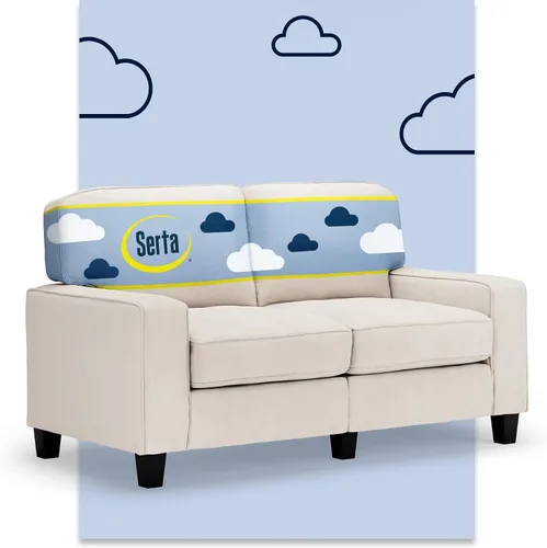 Vista 50 de Serta Palisades Sofás Tapizados para Sala, Sofá de Diseño Moderno, Tela, Beige