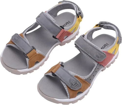 Vista 5 de Harssidanzar Sandalias de cuero para mujer, sandalias para exteriores, sandalias de senderismo, sandalias casuales para caminar, sandalias de playa