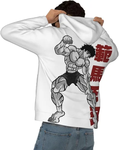 Vista 5 de Baki The Grappler - Sudadera holgada con capucha para hombre, diseño de moda de invierno, sudadera con capucha casual