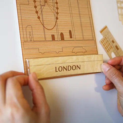 Vista 4 de KINOWA Kit de arte de madera Kiharie London Hecho en Japón