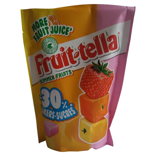 Vista 2 de Fruittella Mezcla de fresa, limón y naranja Caramelo Fruitella Caramelo de Fruittella Dulces de Fruitella Frutas de verano Fruitella Bolsa