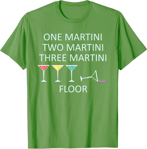 Vista 26 de Funny Bartender One Two Three Martini Floor Cocktail T-Shirt Asphalt Grey