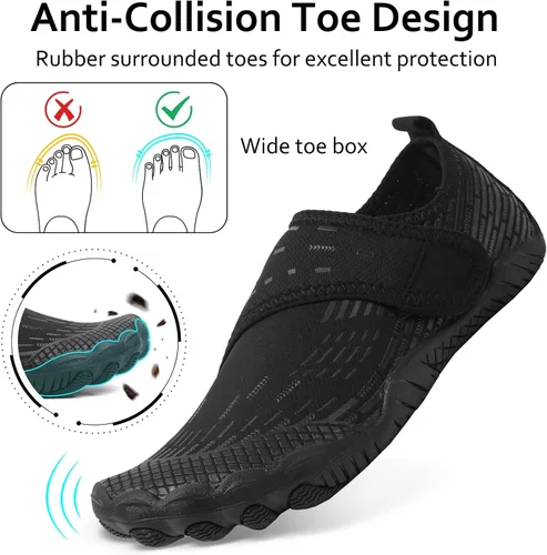 Vista 3 de Zapatos de agua para hombre y mujer, secado rápido, para natación, playa, piscina, calcetines de yoga para senderismo, caminar, buceo, surf